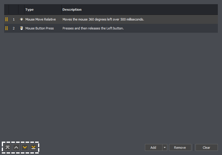 InstructBot showing how to re-order actions of an input command.